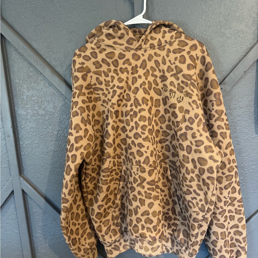 Leopard Print Hoodie Sweater